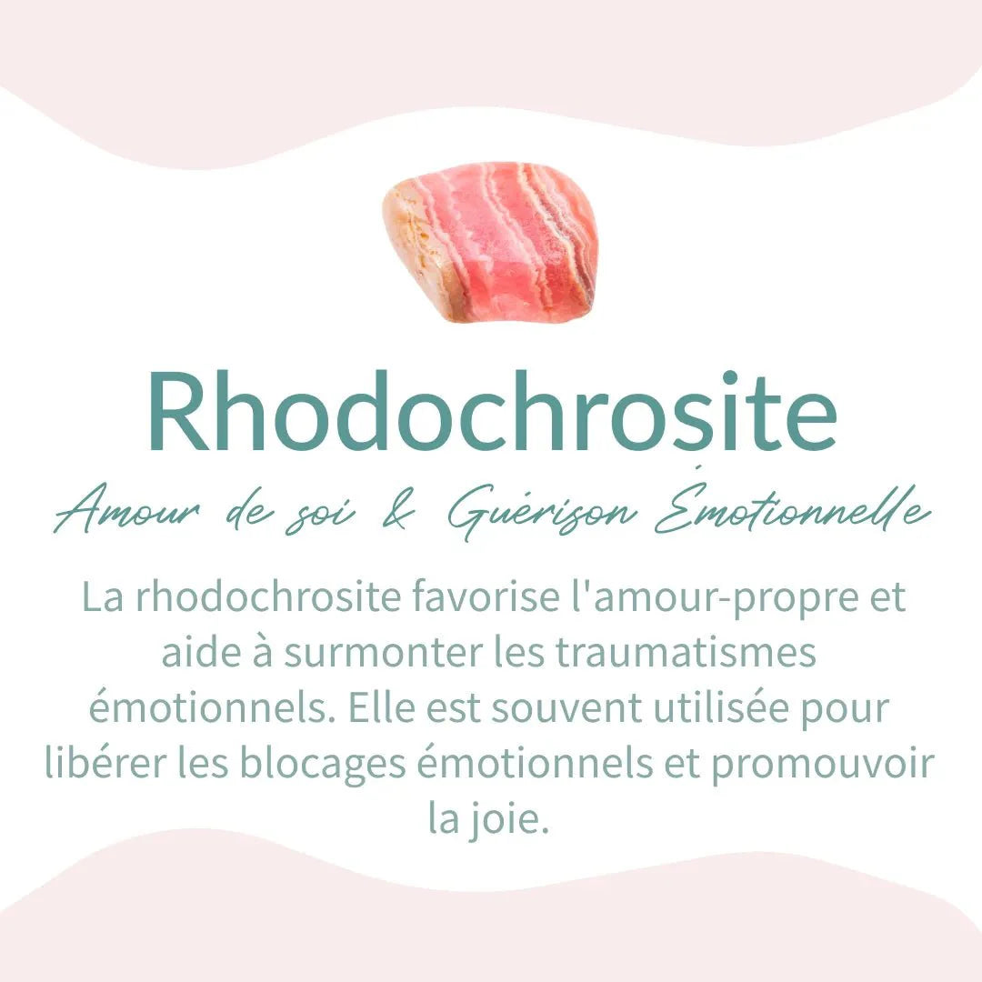 Bracelet Wrap Guérison du Coeur en Rhodochrosite