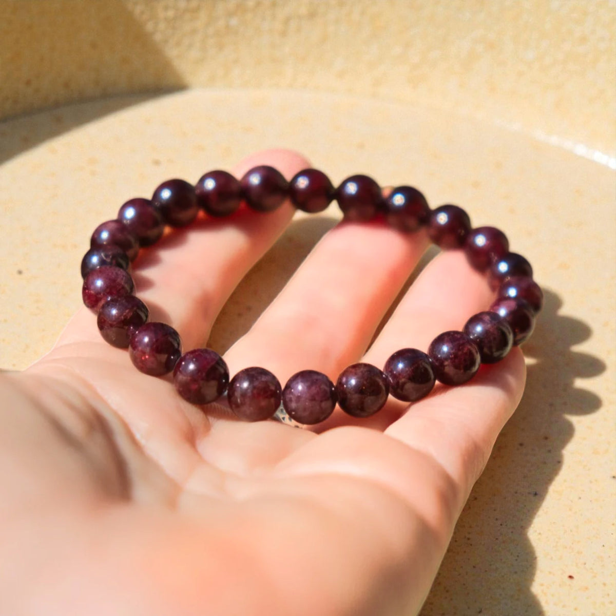 Bracelet Force de Vie en Grenat Almandin