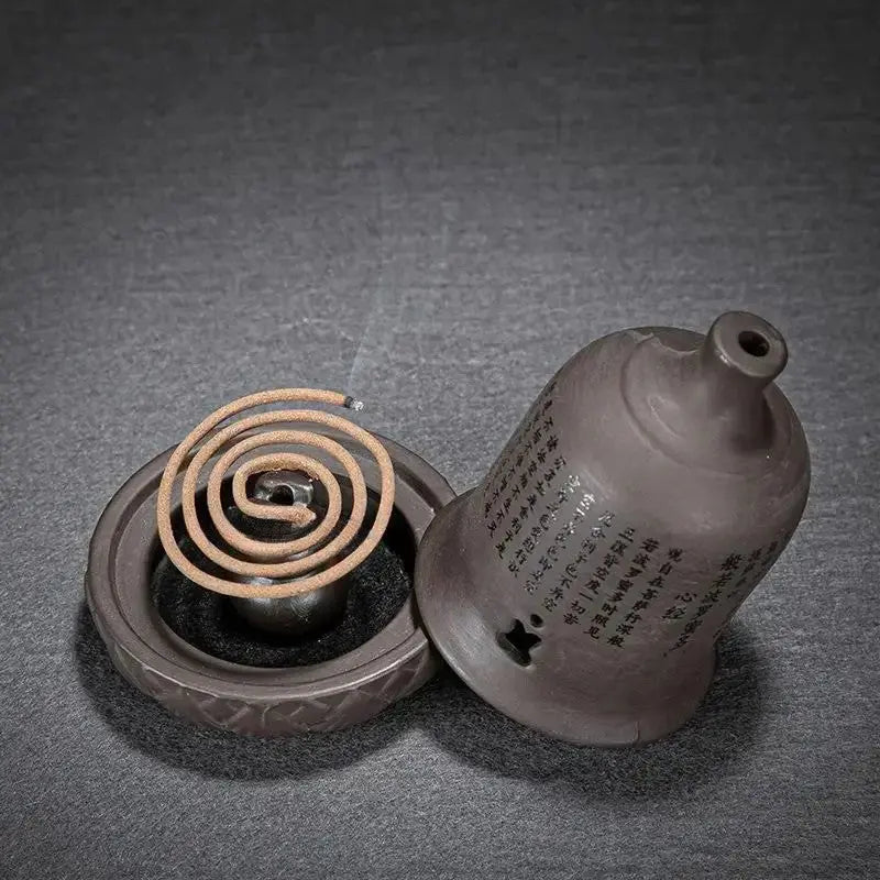 Brûleur d’Encens en Céramique Calligraphie, Esprit Zen