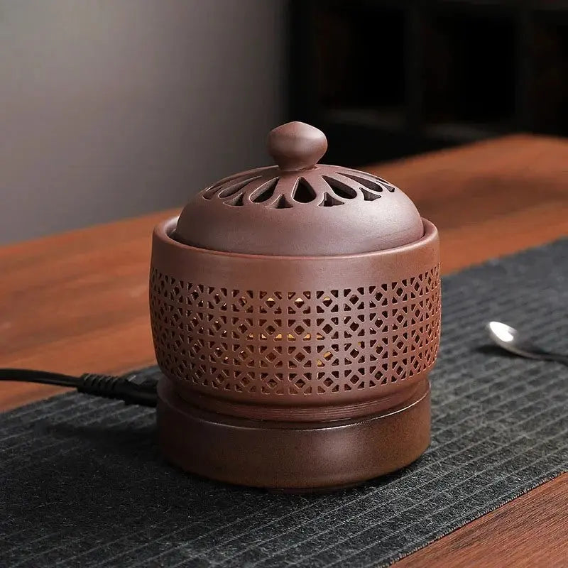 Brûleur d’Encens Électrique en Céramique, Diffusion Élégante & Relaxante