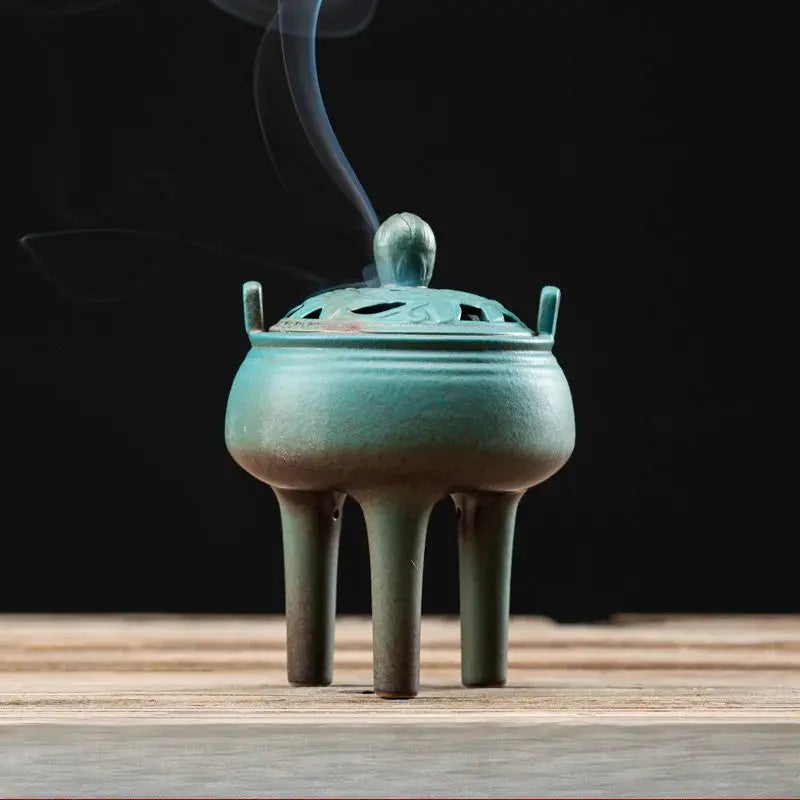 Brûleur d’Encens Tripode en Céramique Zen pour Intérieur
