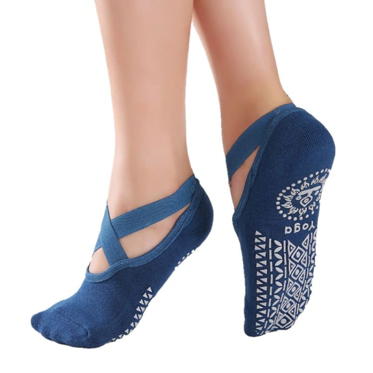 Chaussettes de Yoga Antidérapantes en Coton Naturel