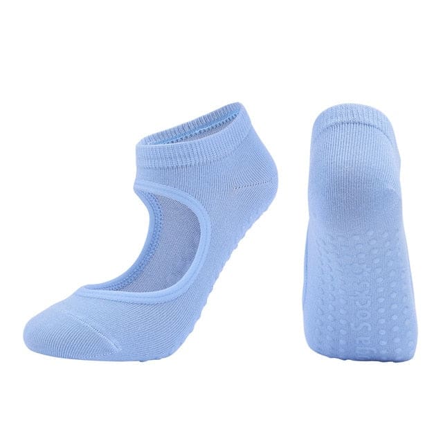 Chaussettes de Yoga Antidérapantes en Coton Naturel