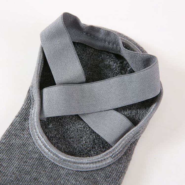 Chaussettes de Yoga Antidérapantes en Coton Naturel
