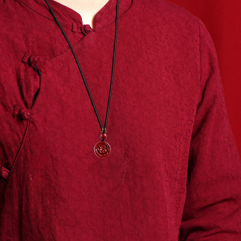 Collier Zodiaque Chinois en Cinabre Naturel