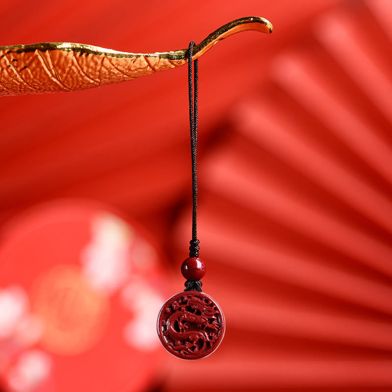 Collier Zodiaque Chinois en Cinabre Naturel
