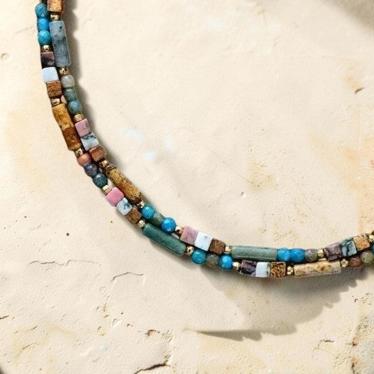 Collier Bohème Chic en Pierres Naturelles