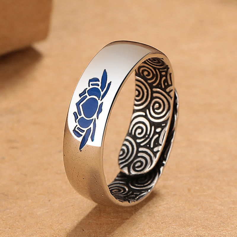 Bague Lotus en Cuivre Pur – Anneau Réglable 6 mm – Symbole d’Éveil & d’Harmonie