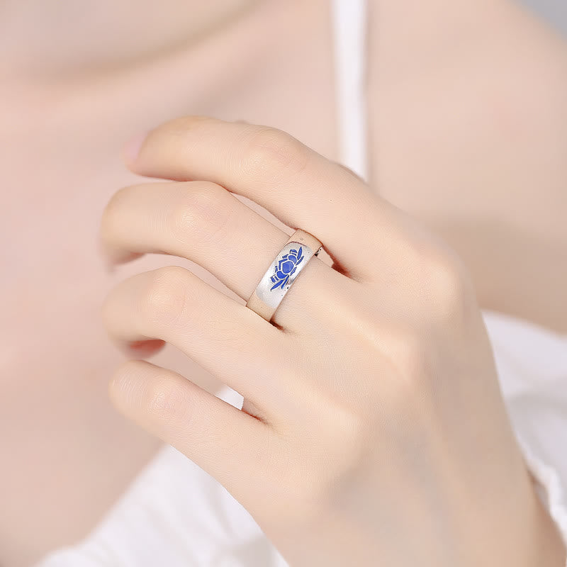 Bague Lotus en Cuivre Pur – Anneau Réglable 6 mm – Symbole d’Éveil & d’Harmonie