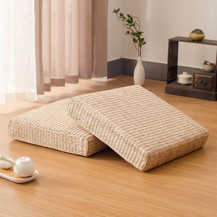 Coussin de Méditation Japonais en Paille – Assise Naturelle & Esprit Pastoral