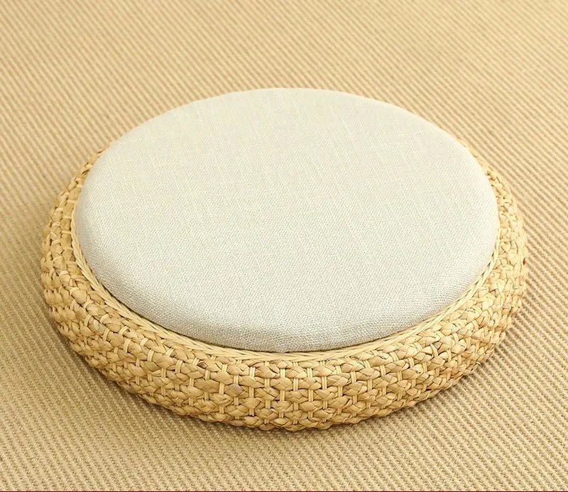 Coussin “TatamiSerenity” en Paille Naturelle – Assise Sol & Méditation Zen