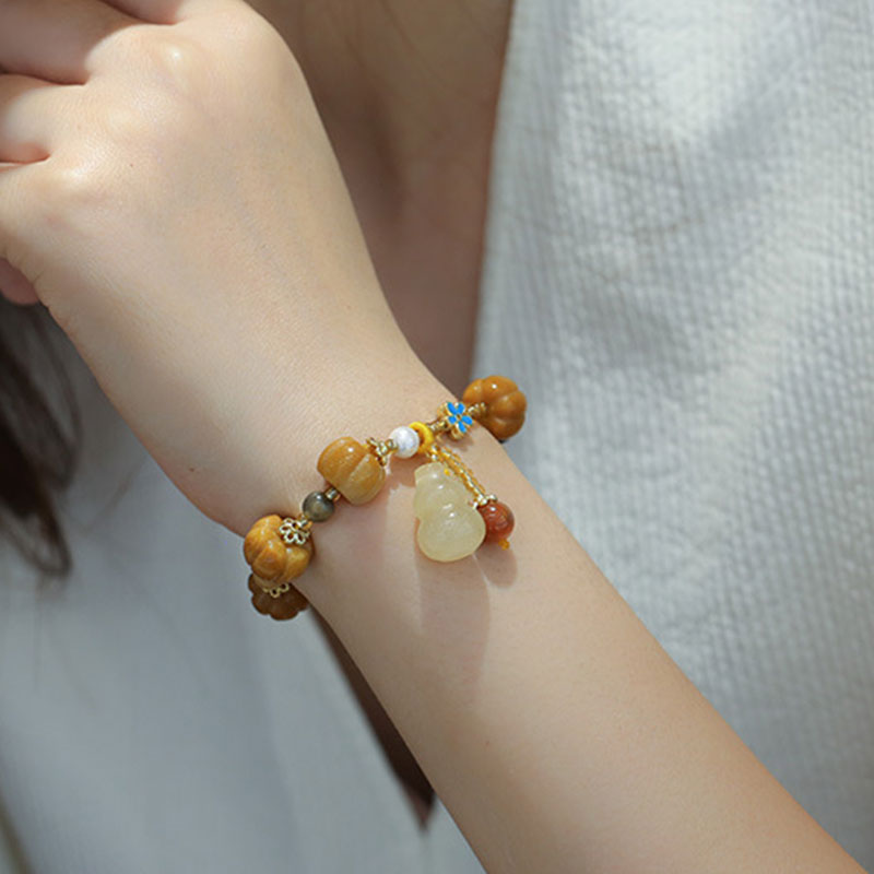 Bracelet Pixiu Wealth en Jade Soie Dorée Naturel 10 mm | Abondance & Protection Symbolique