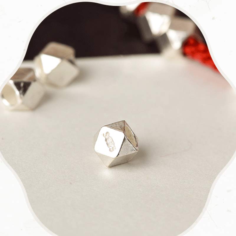 Bracelet / Chevillère Tressé(e) Fil Rouge & Argent Sterling 925