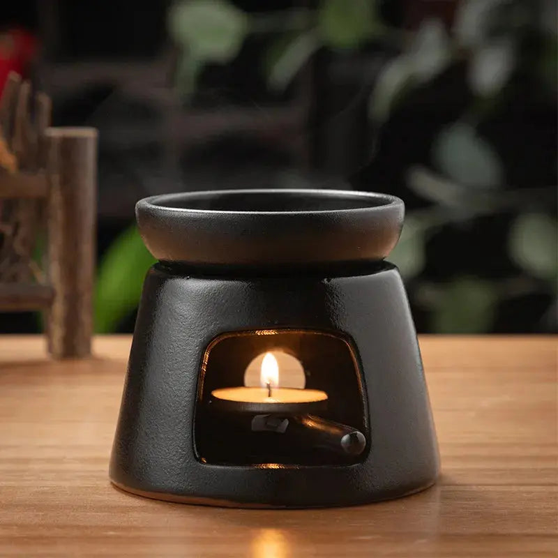 Nuit Calme Diffuseur à Chaleur Douce en Céramique Noire