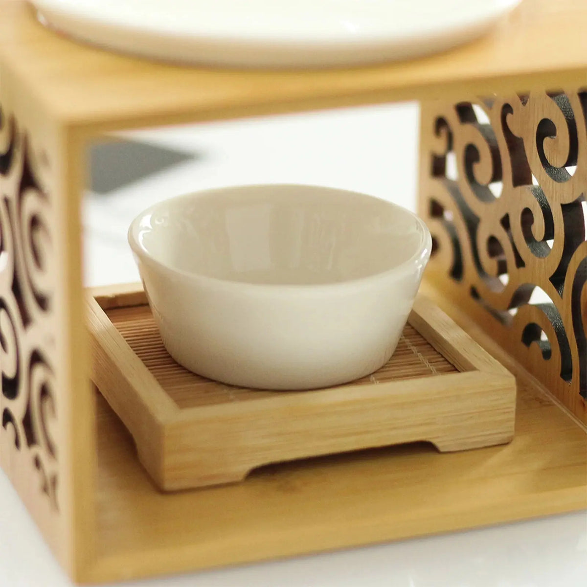 Clair Orient Diffuseur à Chaleur Douce Bois Sculpté & Céramique