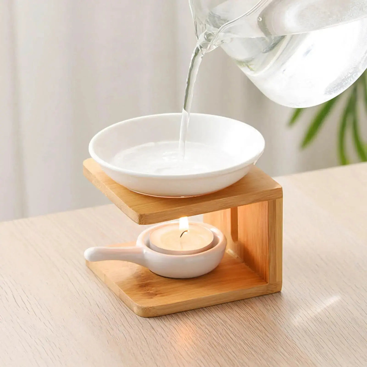 Diffuseur à Chaleur Douce en Bois et Céramique – Élégance Naturelle & Parfum Subtil