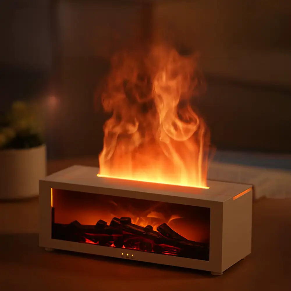 Diffuseur d’Huiles Essentielles Effet Feu de Cheminée