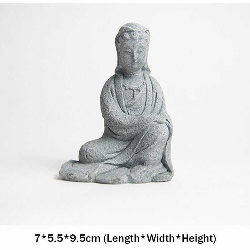 Statue Avalokiteshvara en grès – Bénédiction et sérénité pour la maison