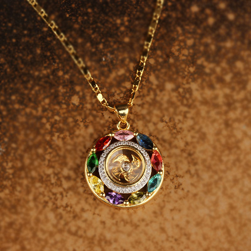 Collier-Bracelet Porte-Bonheur en Cuivre & Zircon (Bijou 2-en-1)