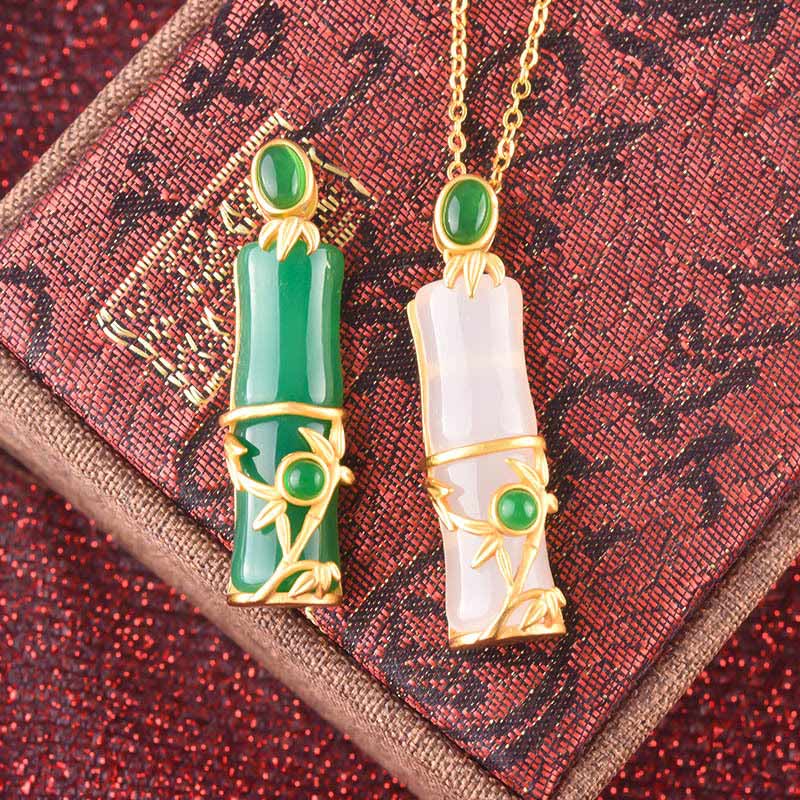 Collier Unisexe en Jade Blanc et Jade Cyan