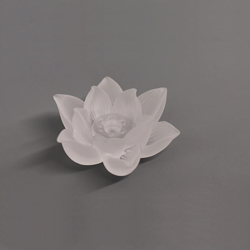 Porte-Encens Lotus Blanc en Cristal Liuli – Méditation & Sérénité