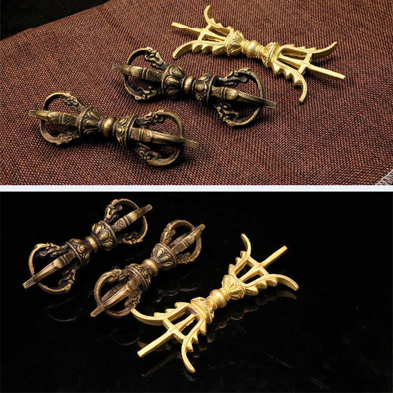 Vajra Dorje Tibétain en Cuivre Fait Main au Népal | Décoration Méditation