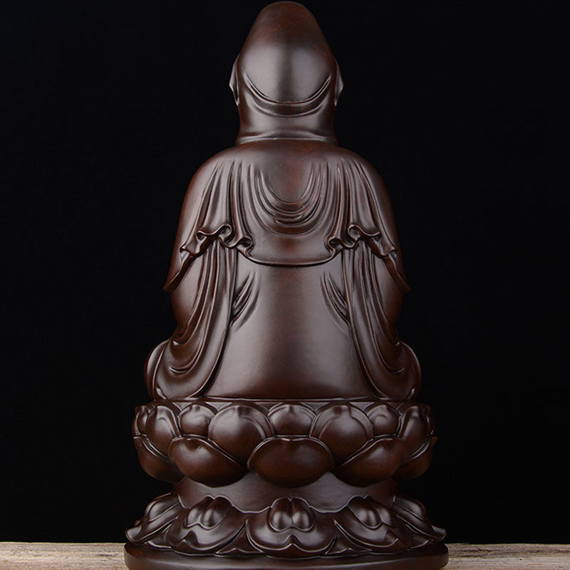 Pierre Avalokitesvara Ébène Lotus Harmonie Bénédiction Décoration de la Maison