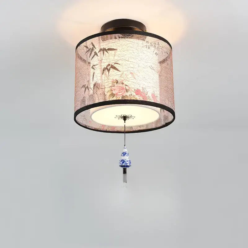 Plafonnier Asiatique LED Zen au Motif Lotus