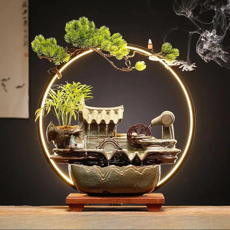 Flux Harmonie · Fontaine d’Encens LED Feng Shui