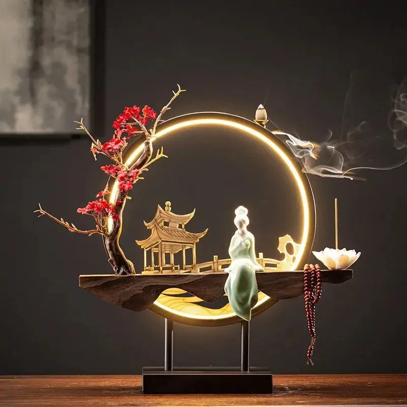 Quiétude Intérieure · Porte-Encens Lumineux Zen