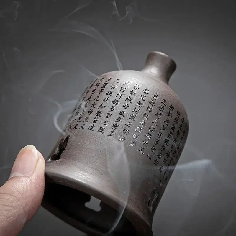 Brûleur d’Encens en Céramique Calligraphie, Esprit Zen