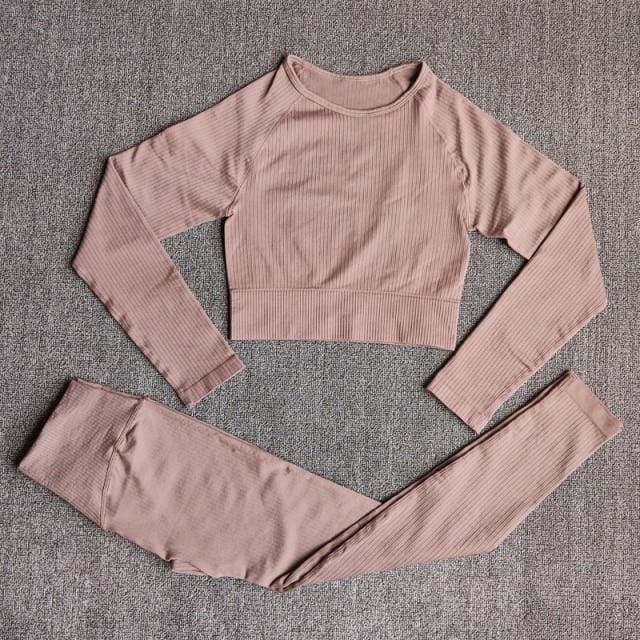 Ensemble de Yoga Sans Coutures Effet Seconde Peau