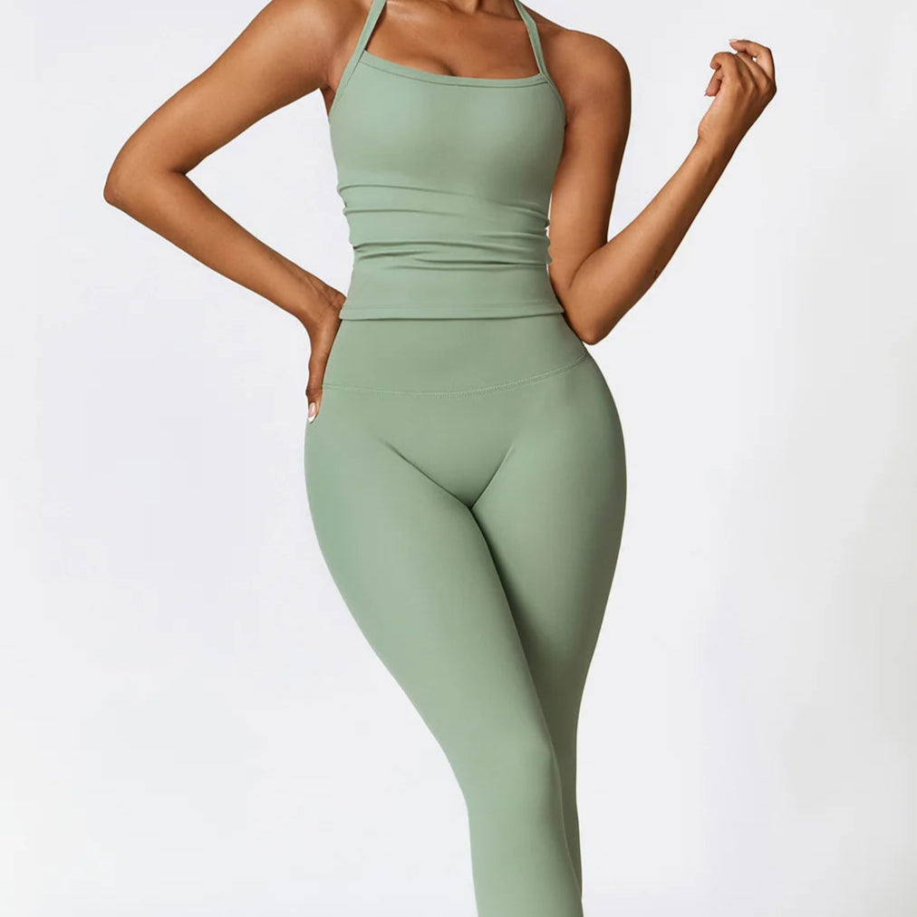 Ensemble Yoga 2 Pièces Élastique en Nylon & Spandex