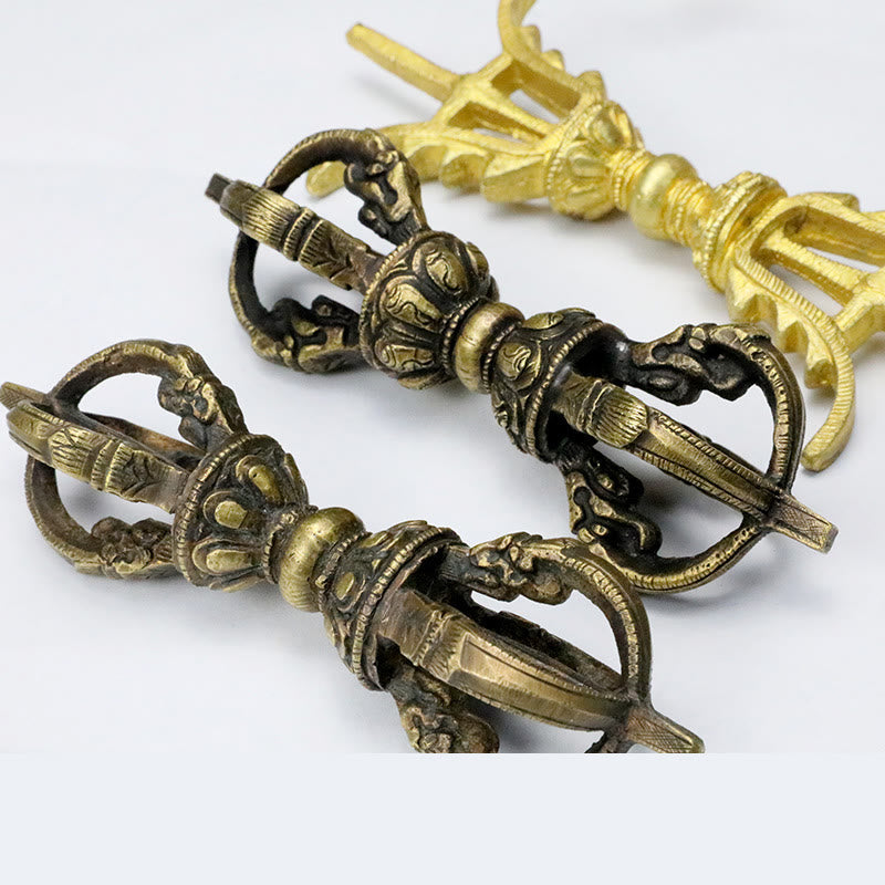 Vajra Dorje Tibétain en Cuivre Fait Main au Népal | Décoration Méditation