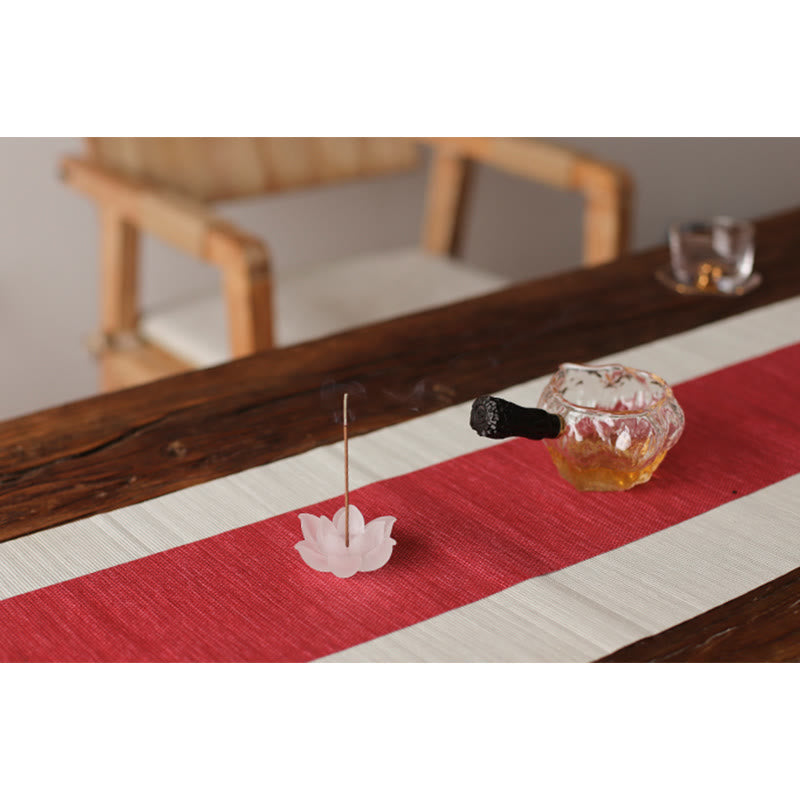 Porte-Encens Lotus Blanc en Cristal Liuli – Méditation & Sérénité
