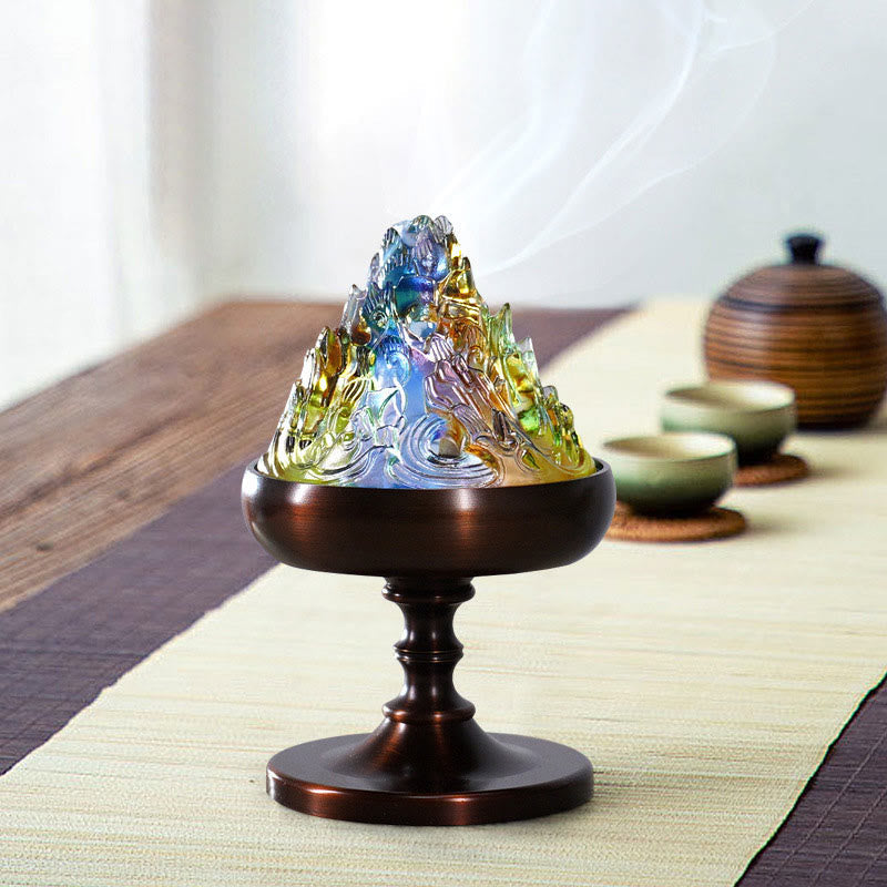 Brûleur d’Encens Montagne Cristal Liuli – Méditation & Énergie Apaisante