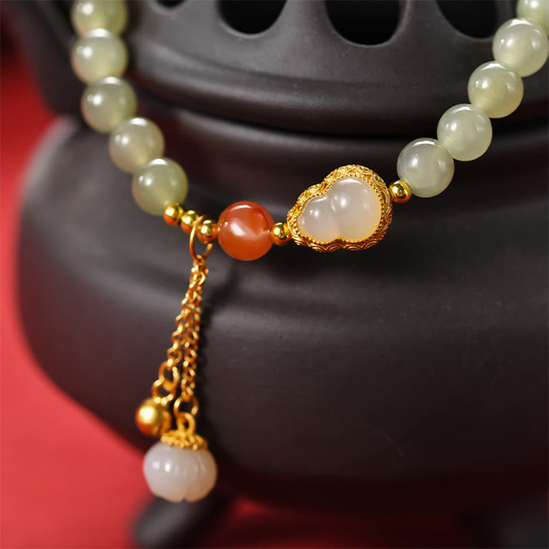 Bracelet Lotus Jade Hetian & Argent 925 – Abondance & Élégance