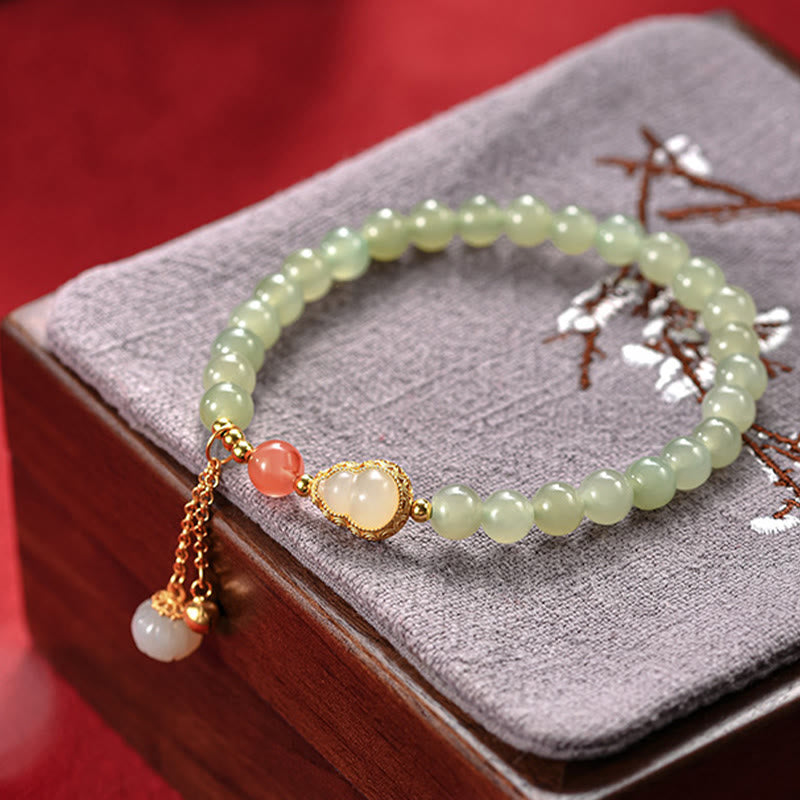 Bracelet Lotus Jade Hetian & Argent 925 – Abondance & Élégance