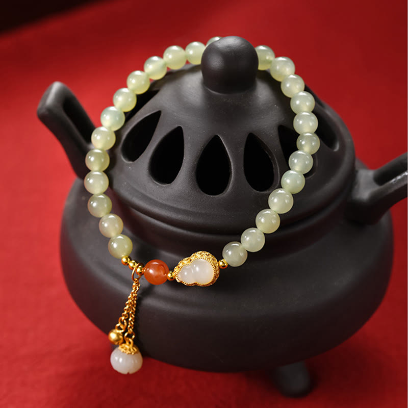 Bracelet Lotus Jade Hetian & Argent 925 – Abondance & Élégance