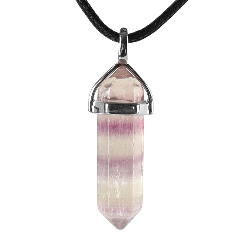 Pendentif Chakra Hexagonal en Pierre Naturelle (38 mm)