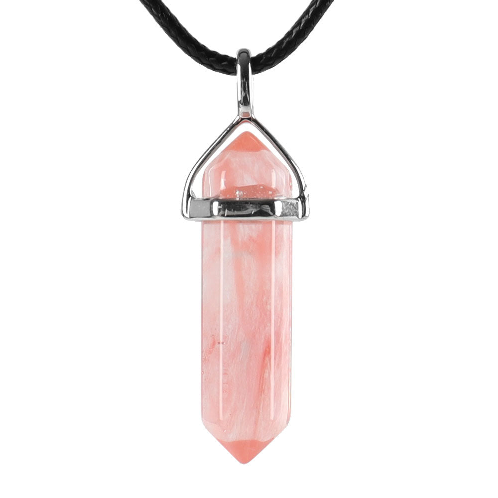 Pendentif Chakra Hexagonal en Pierre Naturelle (38 mm)