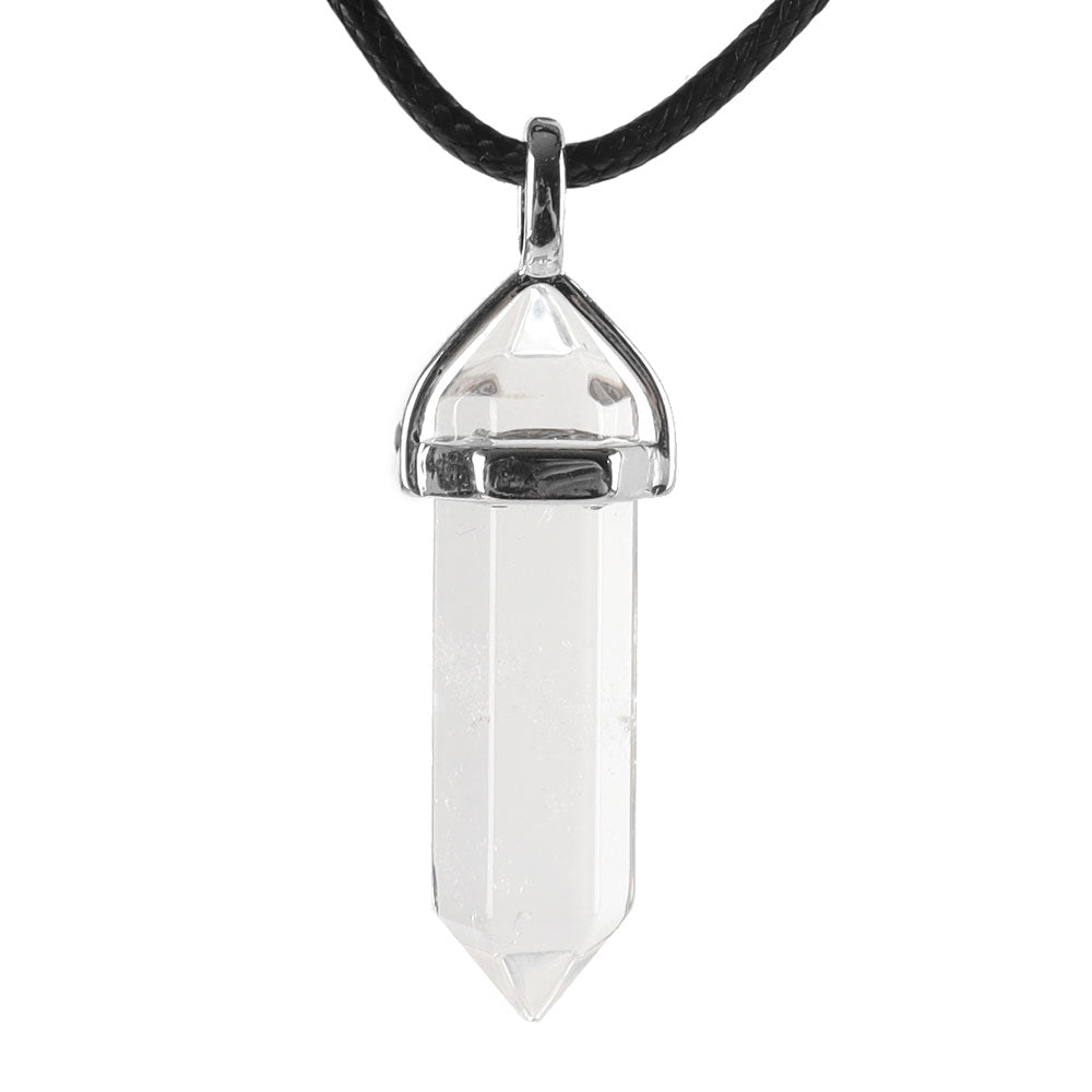 Pendentif Chakra Hexagonal en Pierre Naturelle (38 mm)