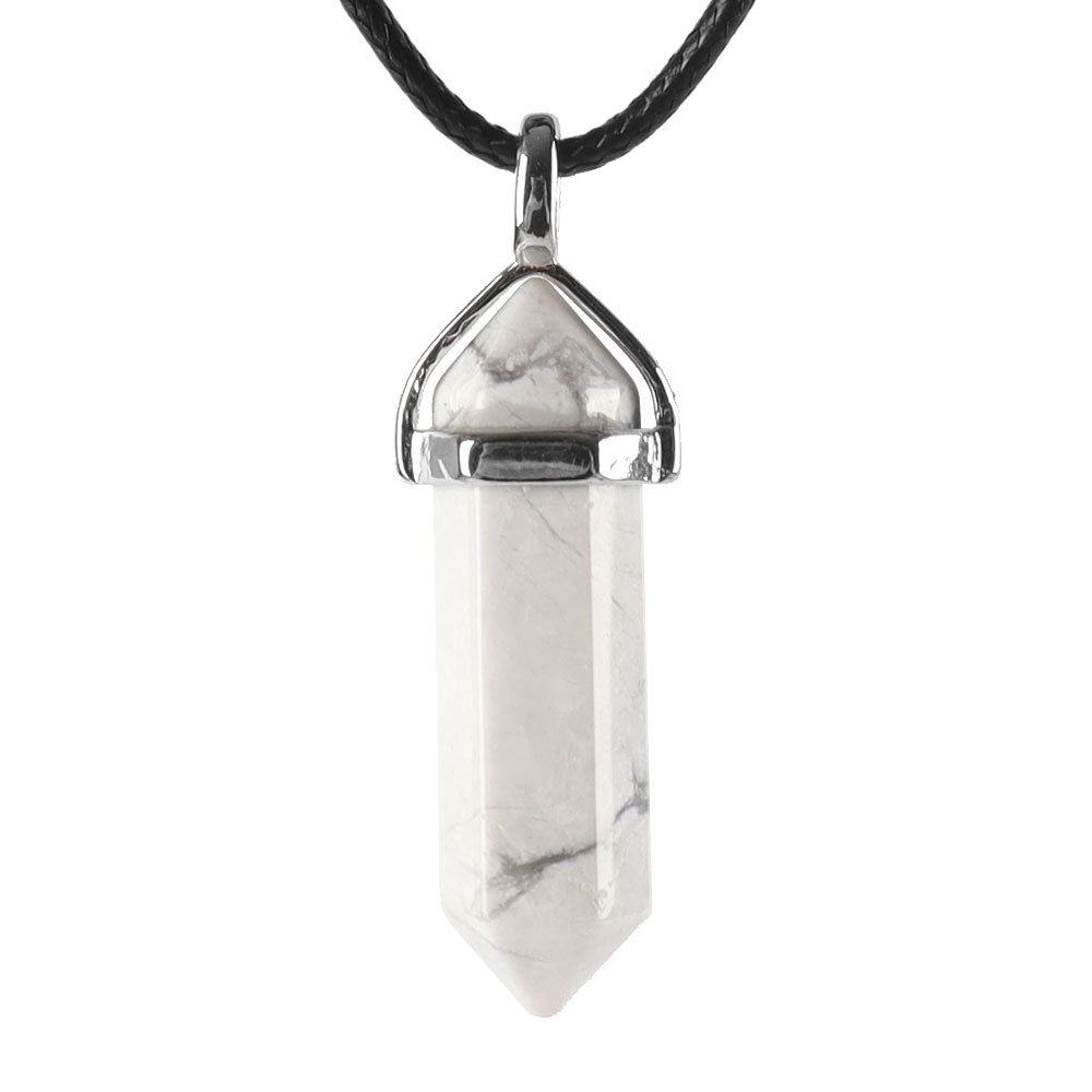 Pendentif Chakra Hexagonal en Pierre Naturelle (38 mm)