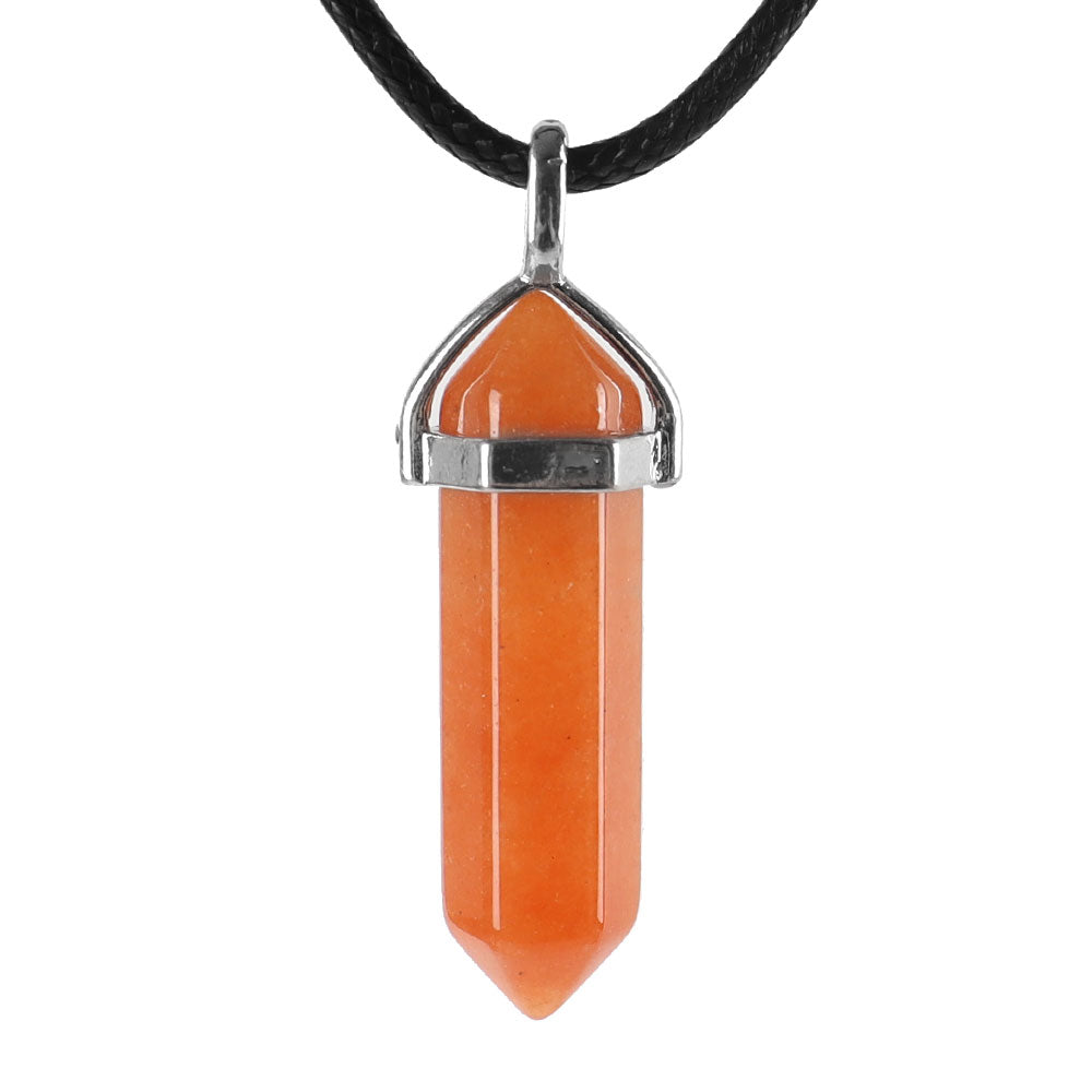 Pendentif Chakra Hexagonal en Pierre Naturelle (38 mm)