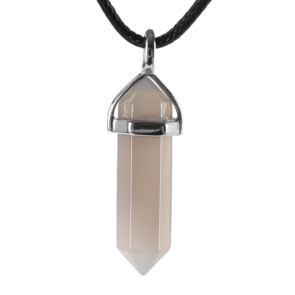 Pendentif Chakra Hexagonal en Pierre Naturelle (38 mm)