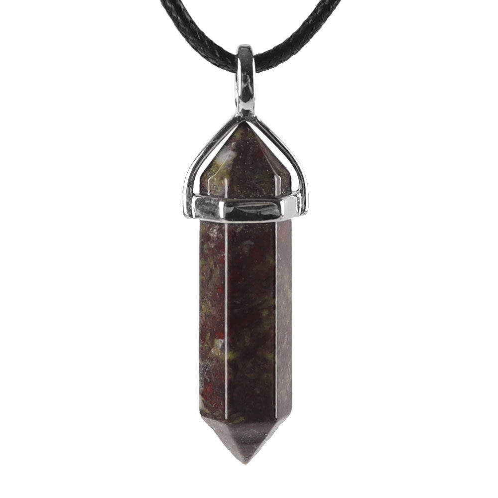 Pendentif Chakra Hexagonal en Pierre Naturelle (38 mm)