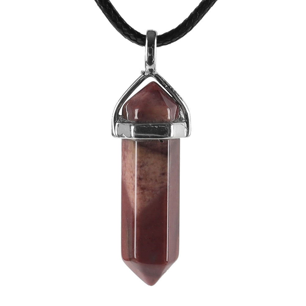 Pendentif Chakra Hexagonal en Pierre Naturelle (38 mm)