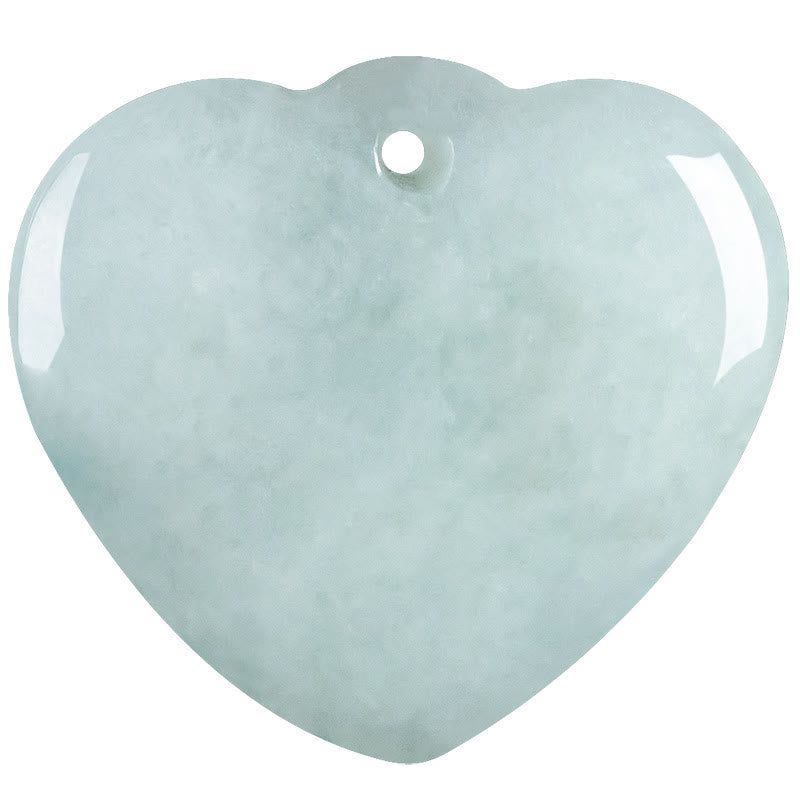 Pendentif Cœur en Jade Naturel, Symbole de Prospérité et d’Harmonie