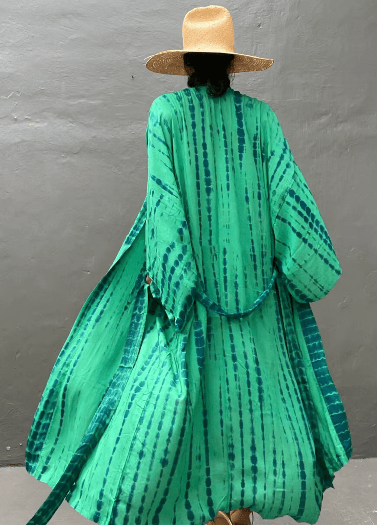 Kimono long femme viscose motif vague – Tie Dye