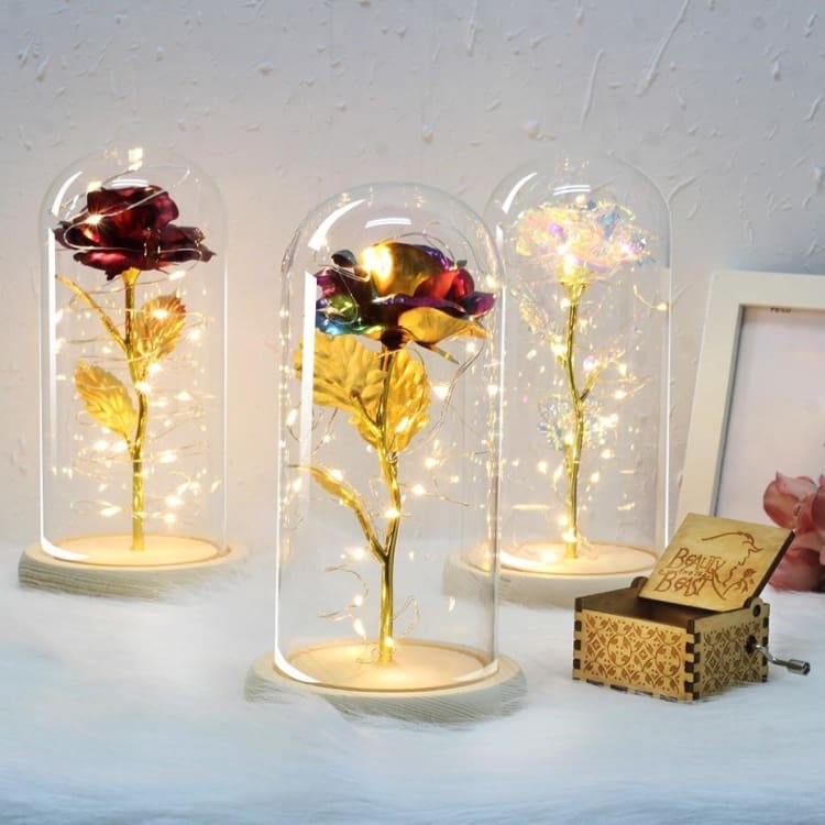 Rose Éternelle sous Cloche – Élégance & Romance Durable
